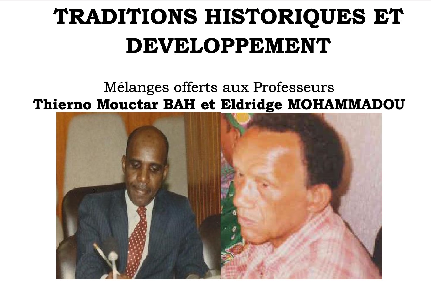 photos of profs Bah and Mohammadou